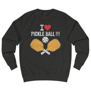 Men's Crew Neck I Love Pickle Ball Sweatshirt